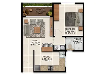 Blurred floor plan preview